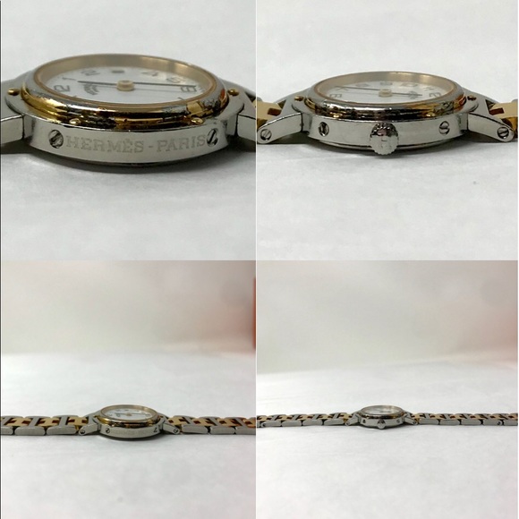 *SOLD* Hermès Steel & Gold Clipper in Leather Case - Picture 5 of 14